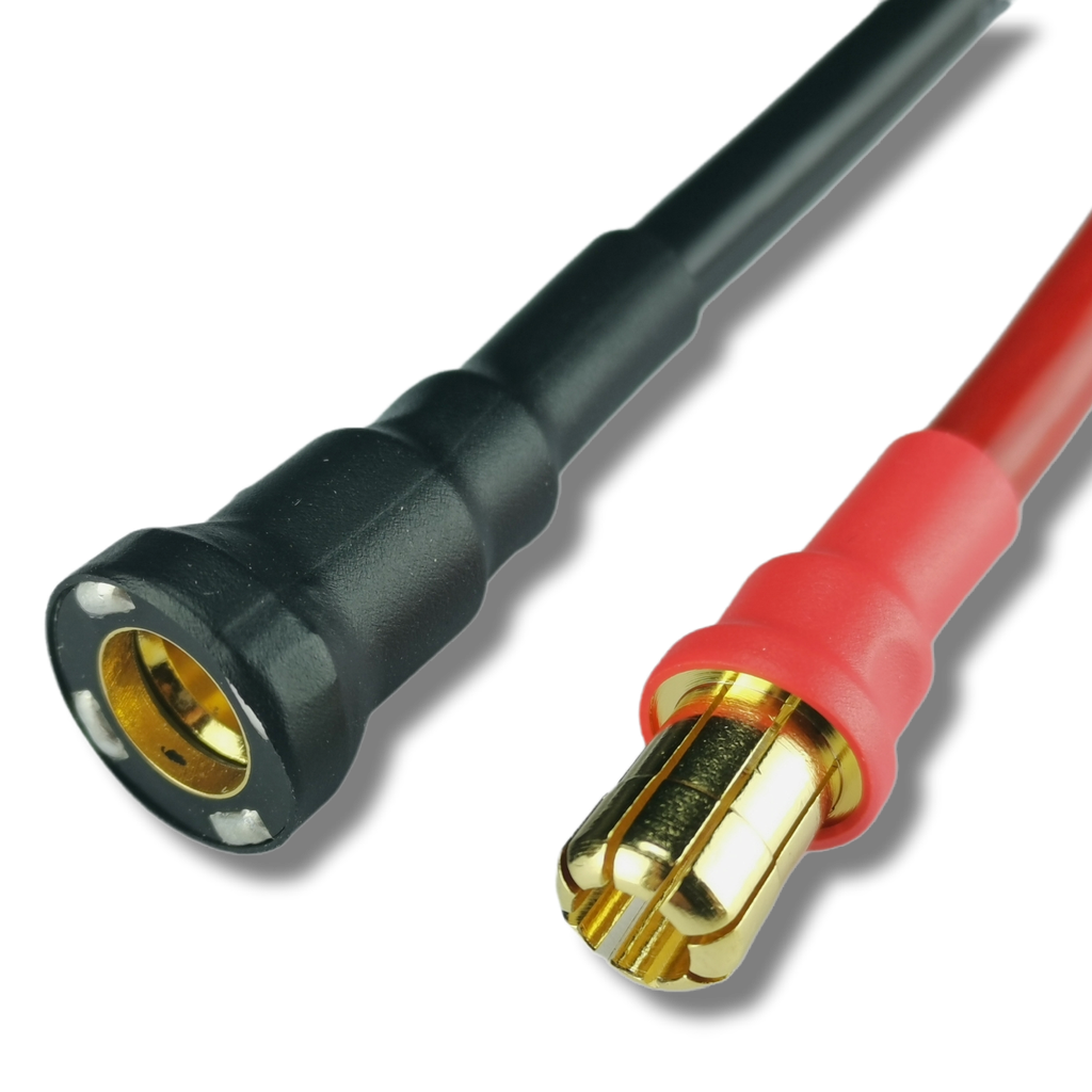 [DLStecker2Pol-ASC5,5] Akkuseitigen Stecker anlöten Antiblitz 5,5mm