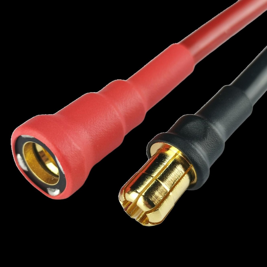 [DLStecker2Pol-ASC5,5M-] Akkuseitigen Stecker anlöten Antiblitz 5,5mm M-