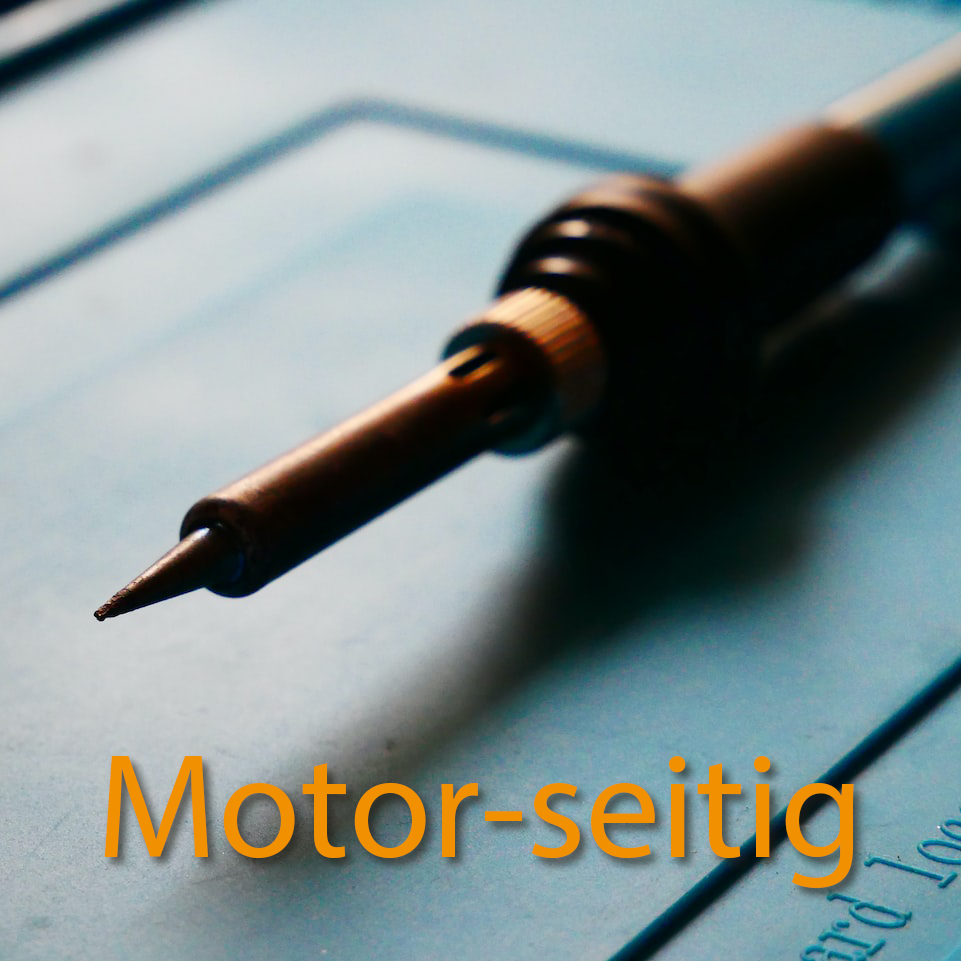 Motorseitigen Stecker anlöten