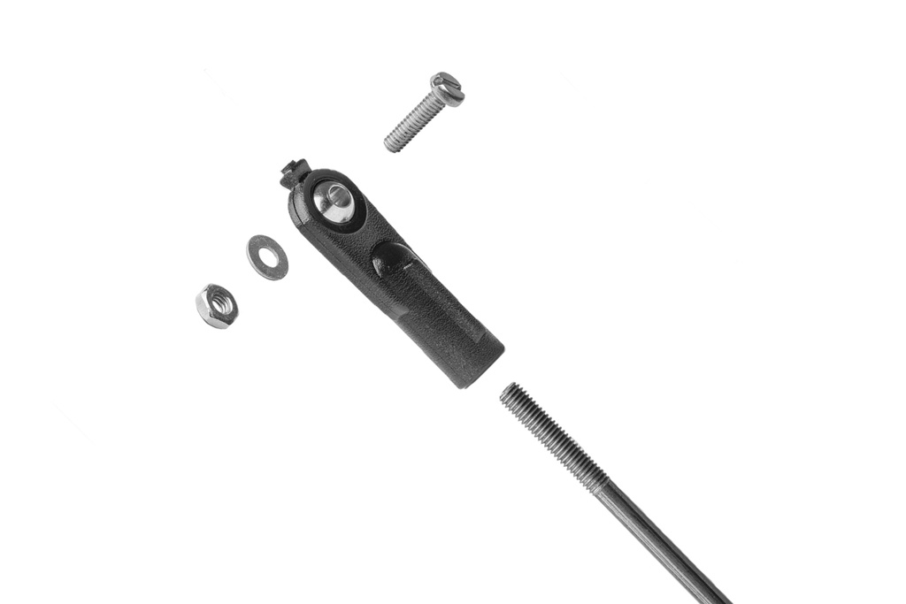Nylon Kugelgelenk M3 mit Messingkugel und Stahlschubstange, 10 St