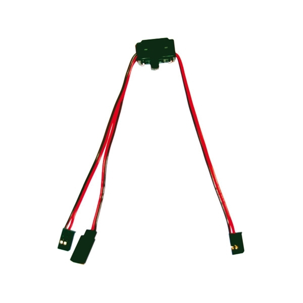 Schalter zum Anbau am Modell inkl. 2x Buchse, 1x Stecker, System Futaba