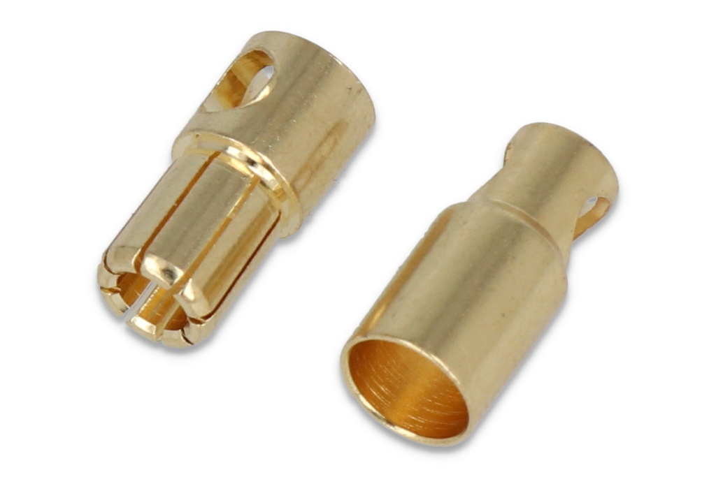 Goldkontakt Paar 6mm geschlitzt, kurz