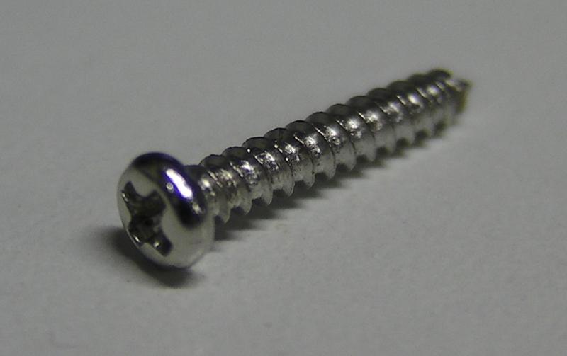 Blechschraube 2x12mm  Zylinderkopf D3,4mm (VPE 20)