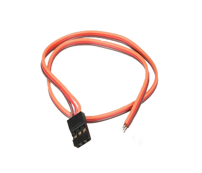 Servoanschlusskabel 25cm mit Stecker (System Graupner)  flach