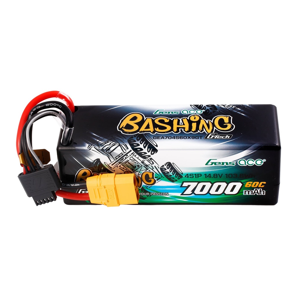 Gens ace G-Tech 7000mAh 14.8V 60C 4S1P Lipo Battery Pack with XT90 Plug Bashing Series
