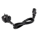 Tattu Power cord UK 3-Prong,  C13, 1m