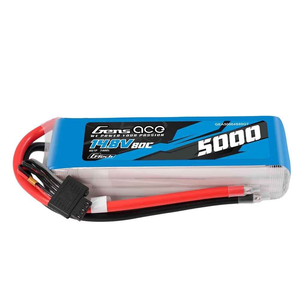 Gens Ace G-Tech 5000mAh 14.8V 80C 4S1P Lipo Battery(F5B)