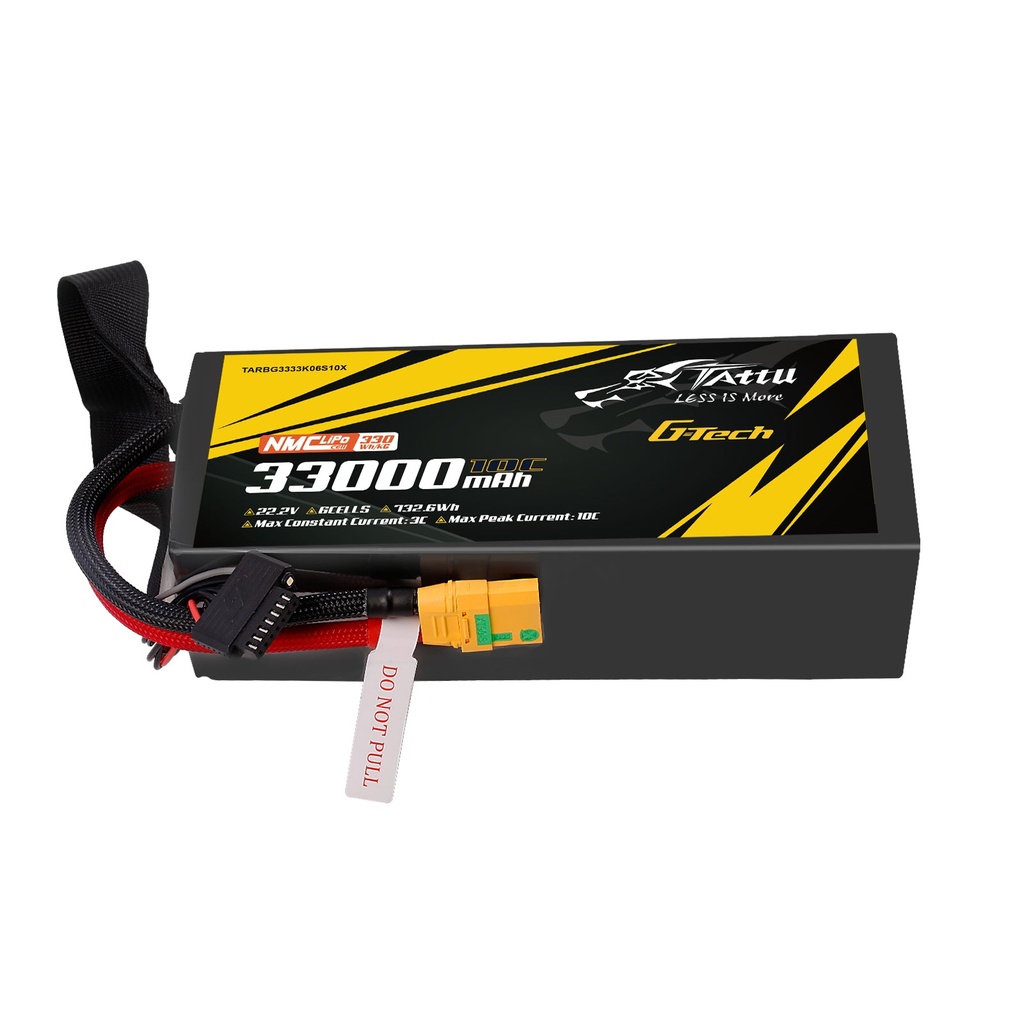 Tattu Semi-solid State 330Wh/kg 33000mAh 10C 22.2V 6S1P G-Tech Lipo Battery Pack with XT90-S plug