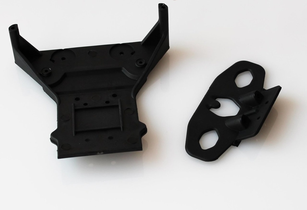 Vordere Stoßfänger samt Chassisvorderplatte für DF-Models 1:10er und 1:8er Buggy