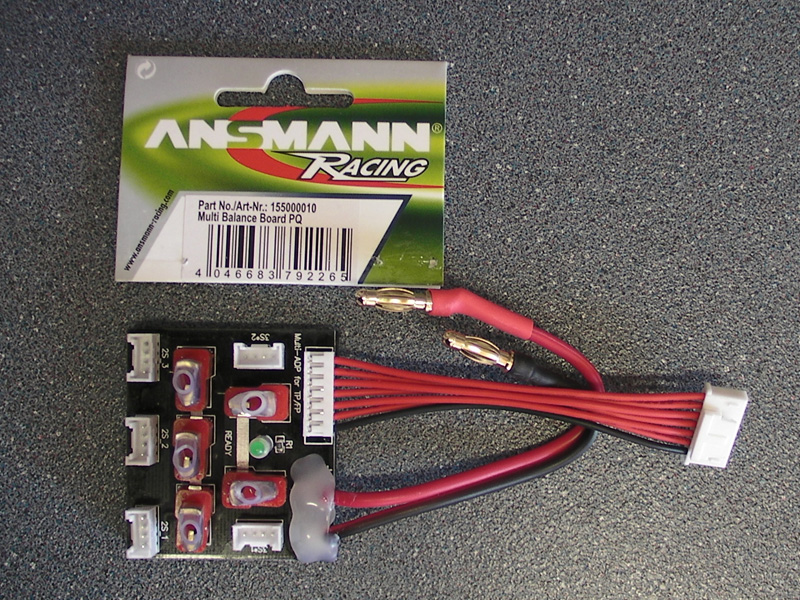 Multi-Balance Board für 3x2s oder 2x3s LiPo mit PQ Balancerstecker