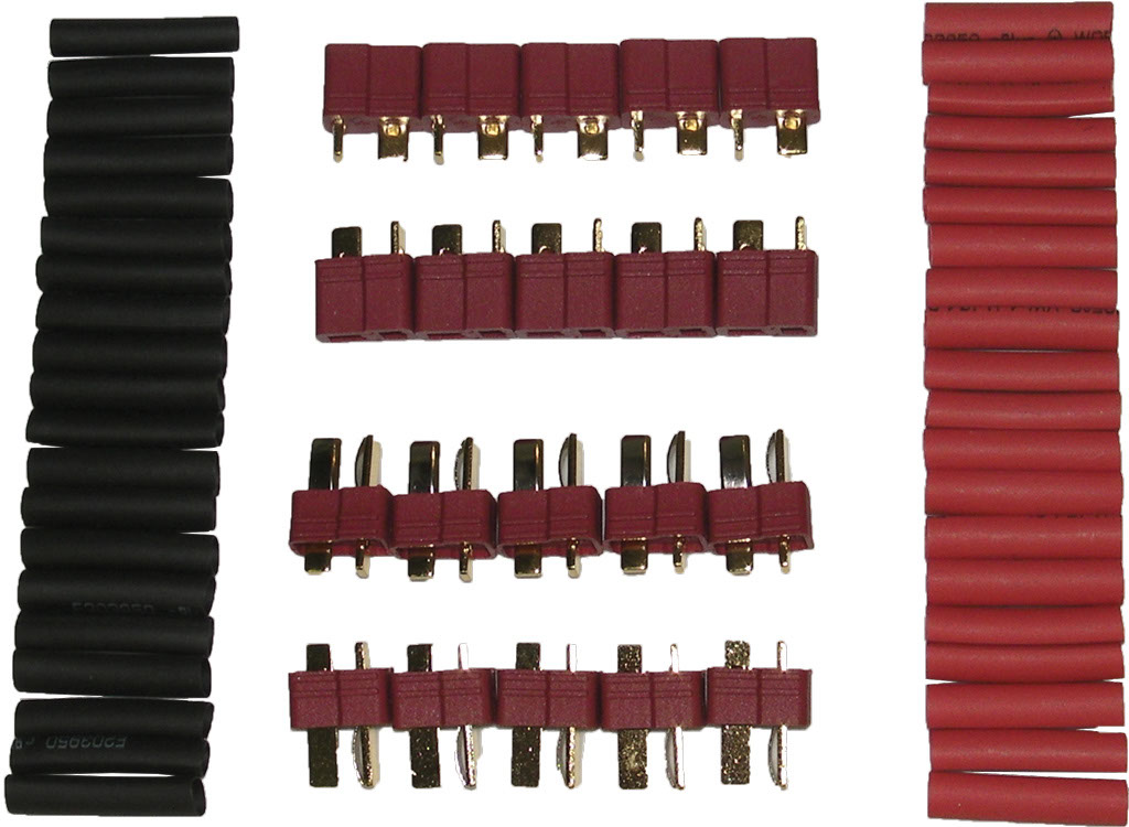 Dean T-Plug, 10 Paar inclusive Schrumpfschlauch