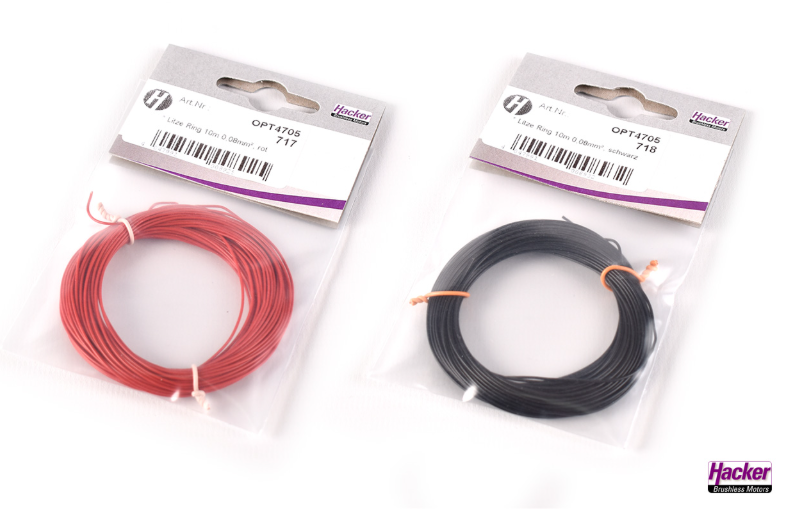 Litze Ring 10m 0,08mm² (rot)