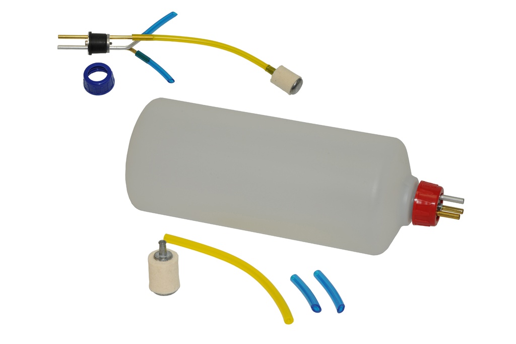HDPET Tank 1000ml, rund, komplett