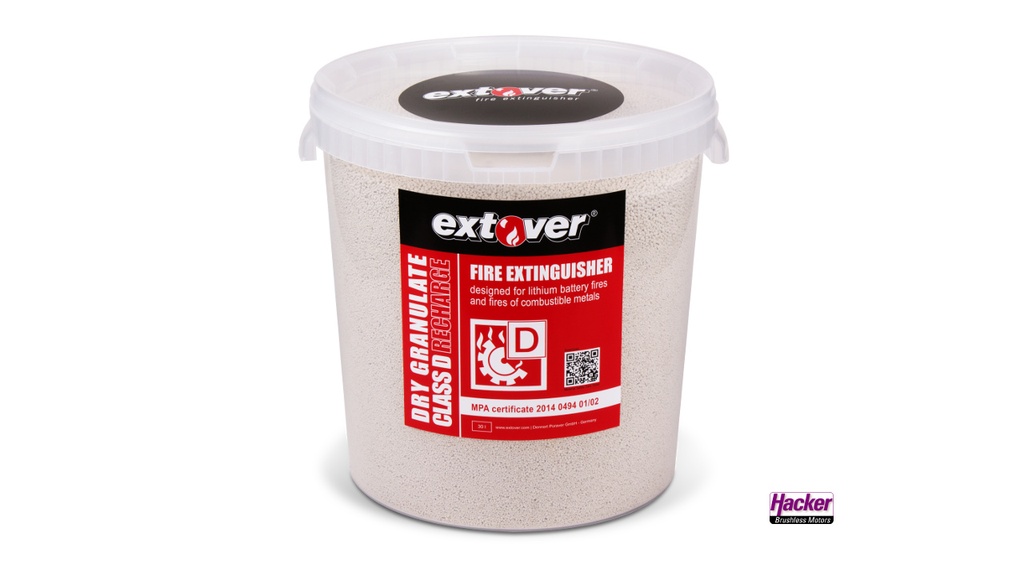 Extover - Feuerlöschgranulat - Kunststoffeimer - 33l