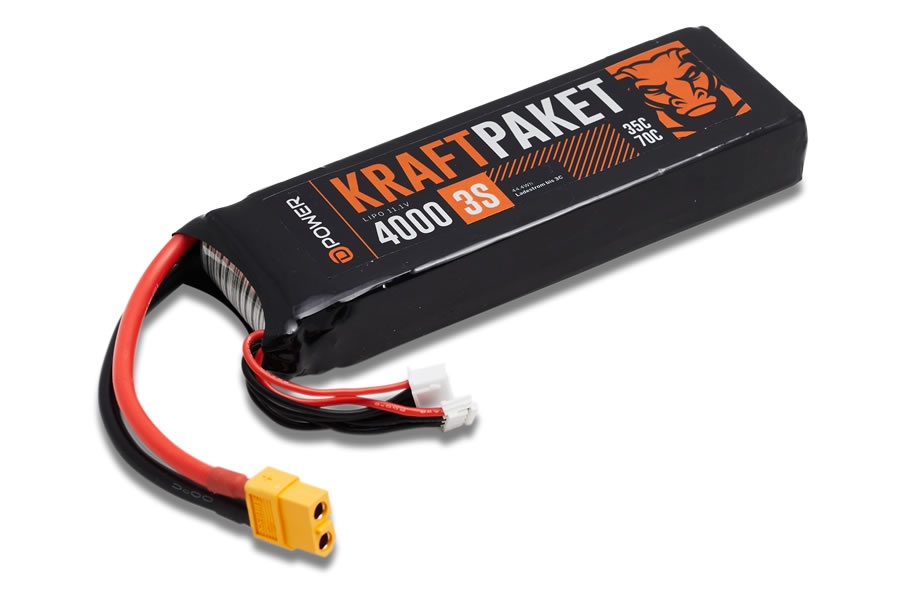 D-Power KRAFTPAKET 4000 3S LIPO 11,1 V 35/70C  - XT60