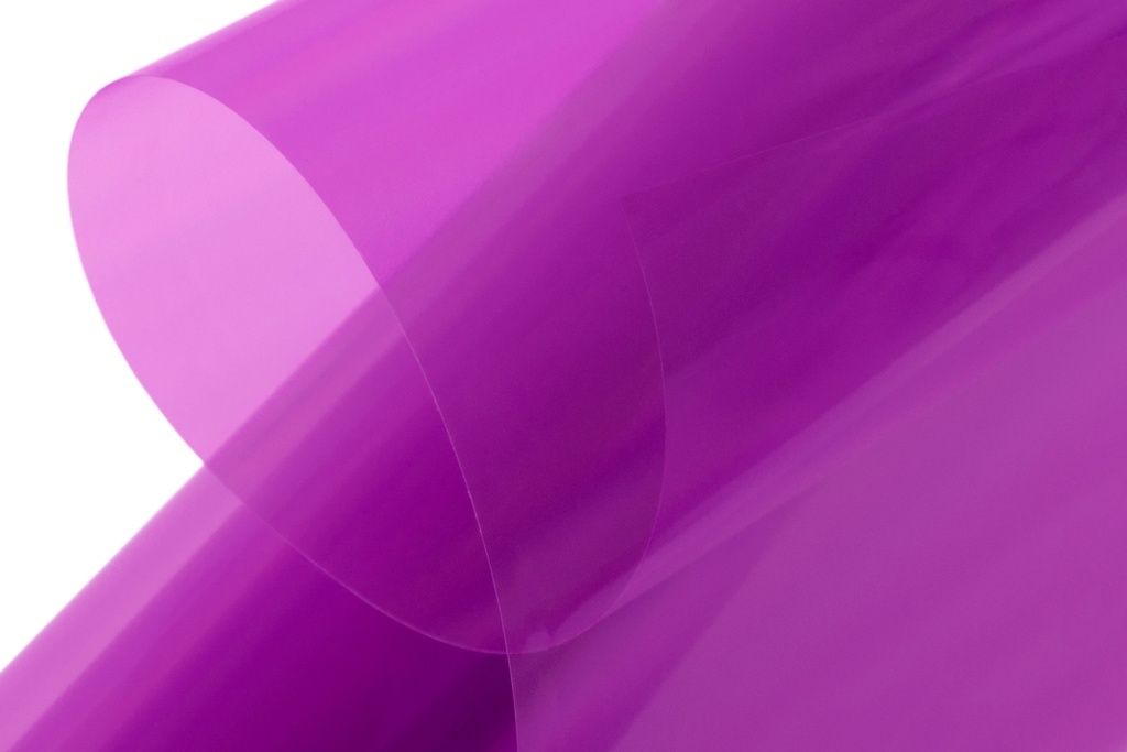 KAVAN Bespannfolie/Bügelfolie 64cm breit, 2m lang transparent hellviolett