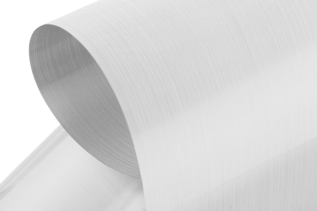 KAVAN Bespannfolie/Bügelfolie 64cm breit, 2m lang gebürstetes Aluminium