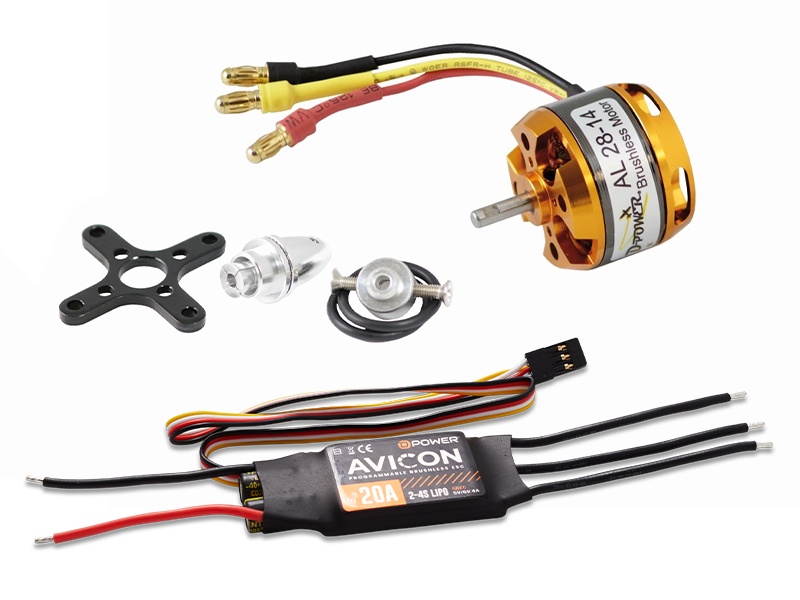 D-Power Brushless SET AL28-14 & AVICON 20A Regler