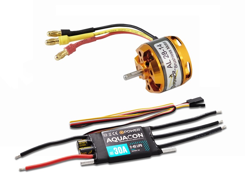 D-Power Brushless SET AL28-14 &  AQUACON 30A Regler