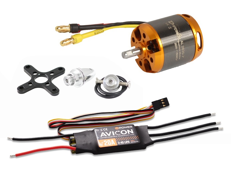D-Power Brushless Set AL2835-7 & AVICON 20A Regler