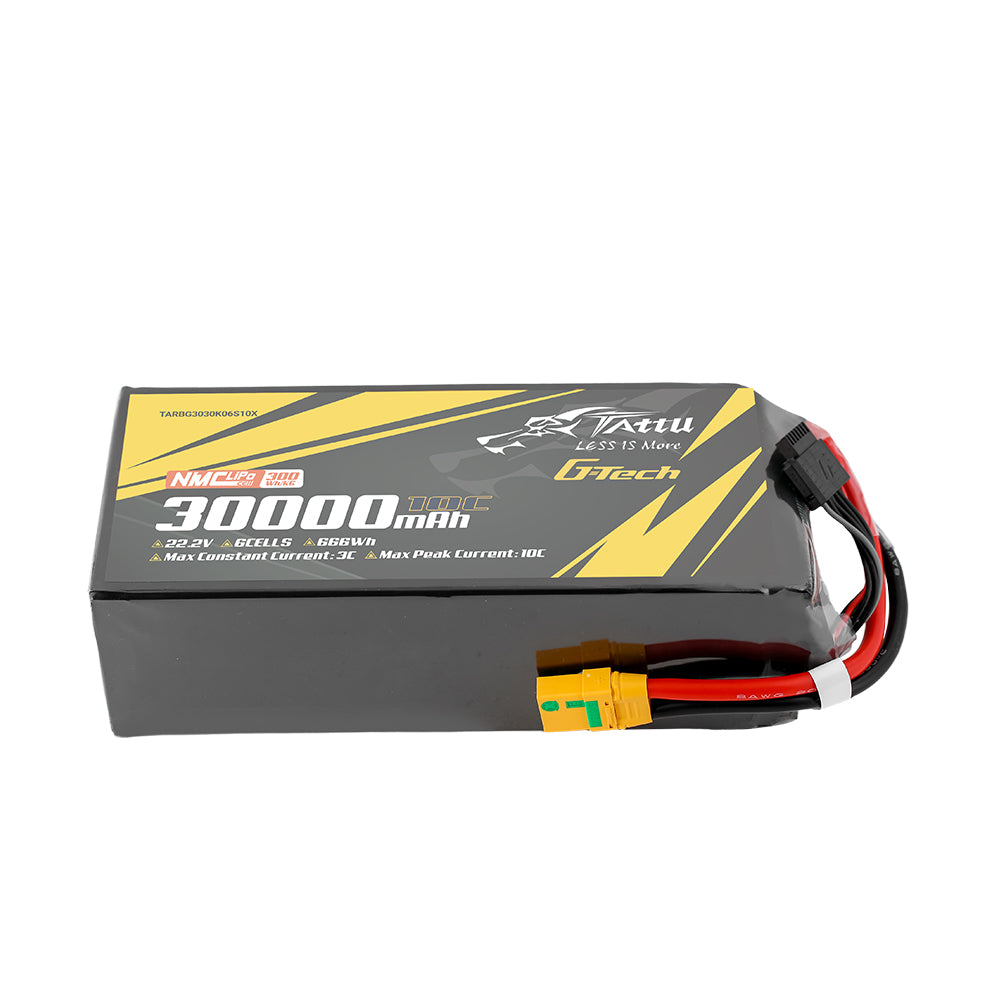 Tattu Semi-solid State 300Wh/kg 30000mAh 10C 22.2V 6S1P G-Tech Lipo Battery Pack with XT90S-F