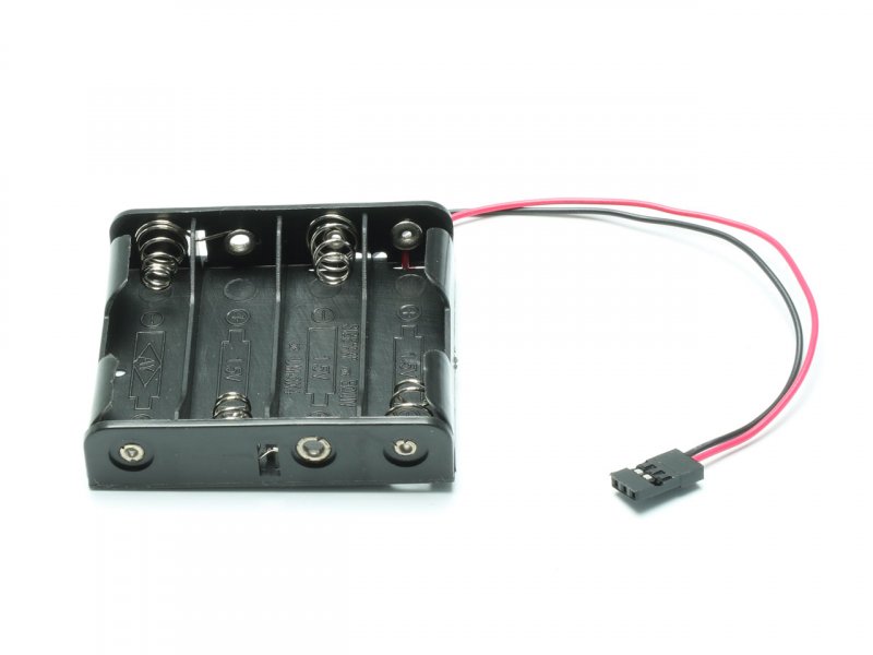 Battery box flat 4 x AA Mignon