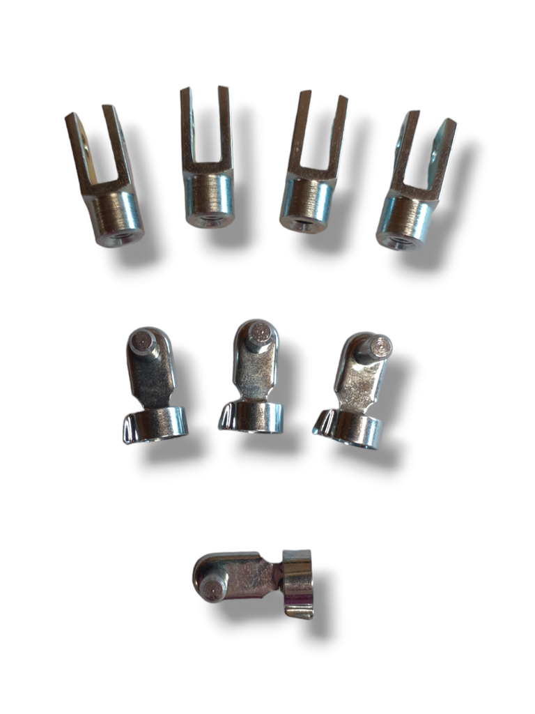 Alu-Gabelkopf M4 flach (4 Stück)