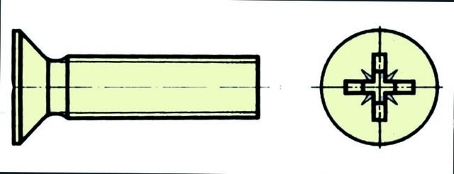 Nylonschr. SK mit Kreuzsch M4X40 (VE=10St.)