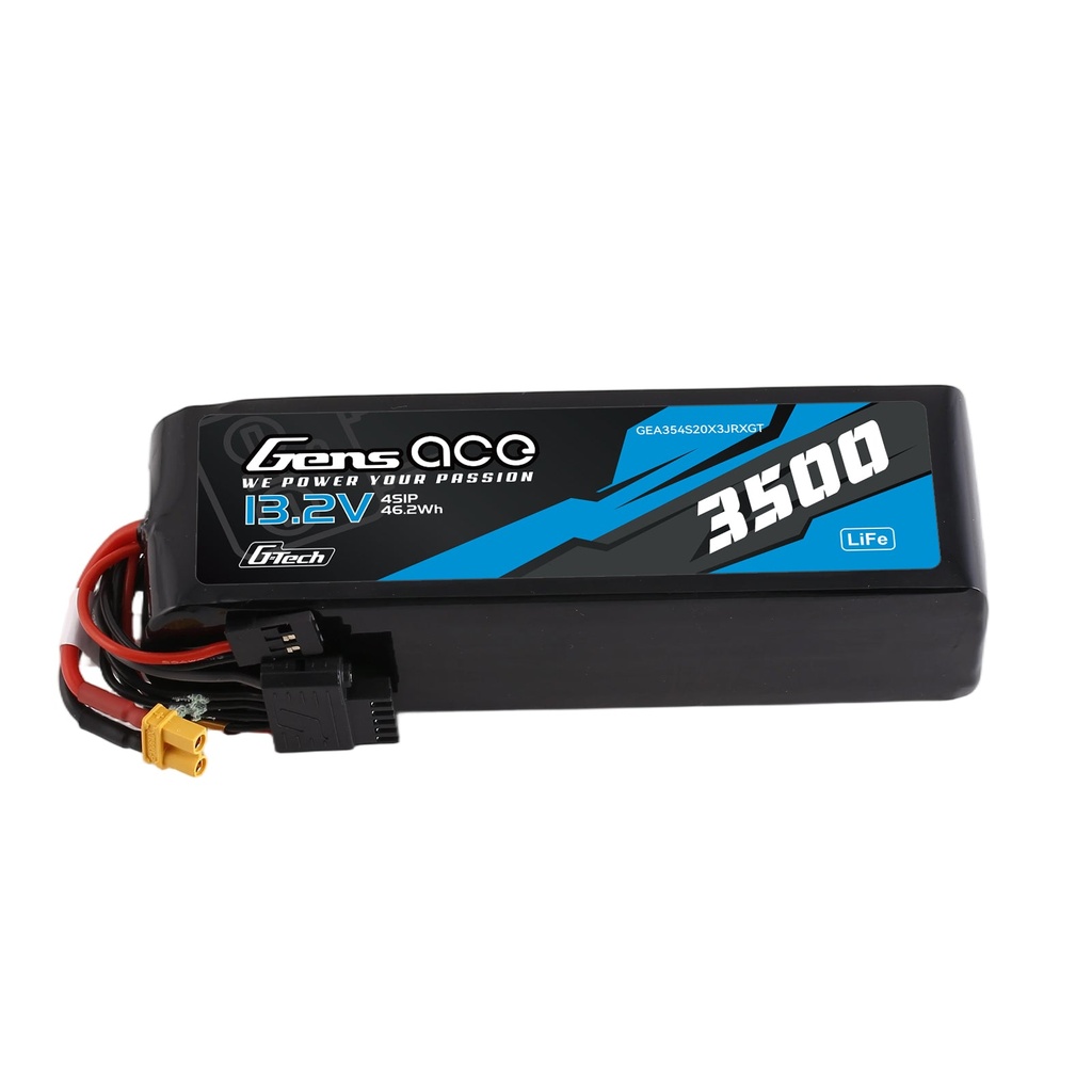 Gens ace Mini G-Tech 3500mAh  13.2V  4S1P 20C Li-Fe Battery Pack for Receiver