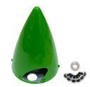 CFK Spinner D 114mm (4,5") mit Alu Grundplatte d 10 / 8mm 2-Blatt Propausnehmung in grün