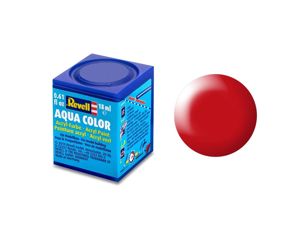 Aqua leuchtrot, seidenmatt