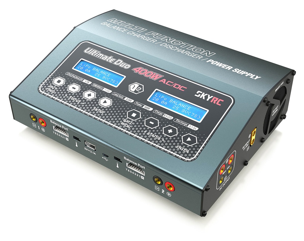 B-WARE - D400 AC/DC Ladegerät LiPo 1-7S 20A 2x200W - B-WARE