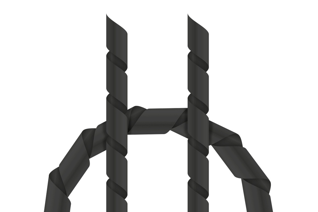 Spiral hose 5x3,7 mm black, 2m