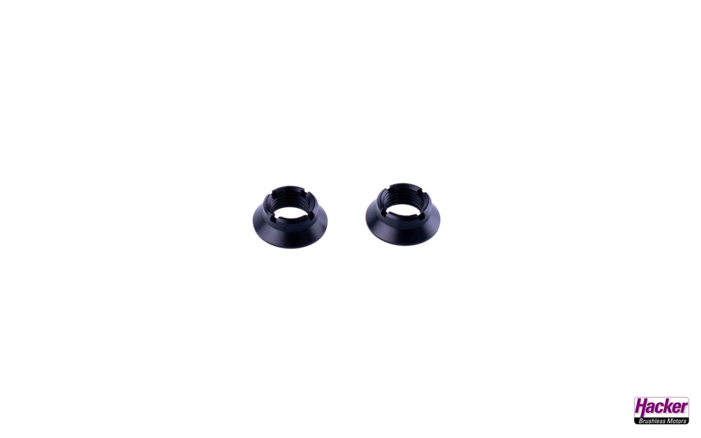 Ziermutter schwarz für DC-24 II Frontpanel (2 Stück)