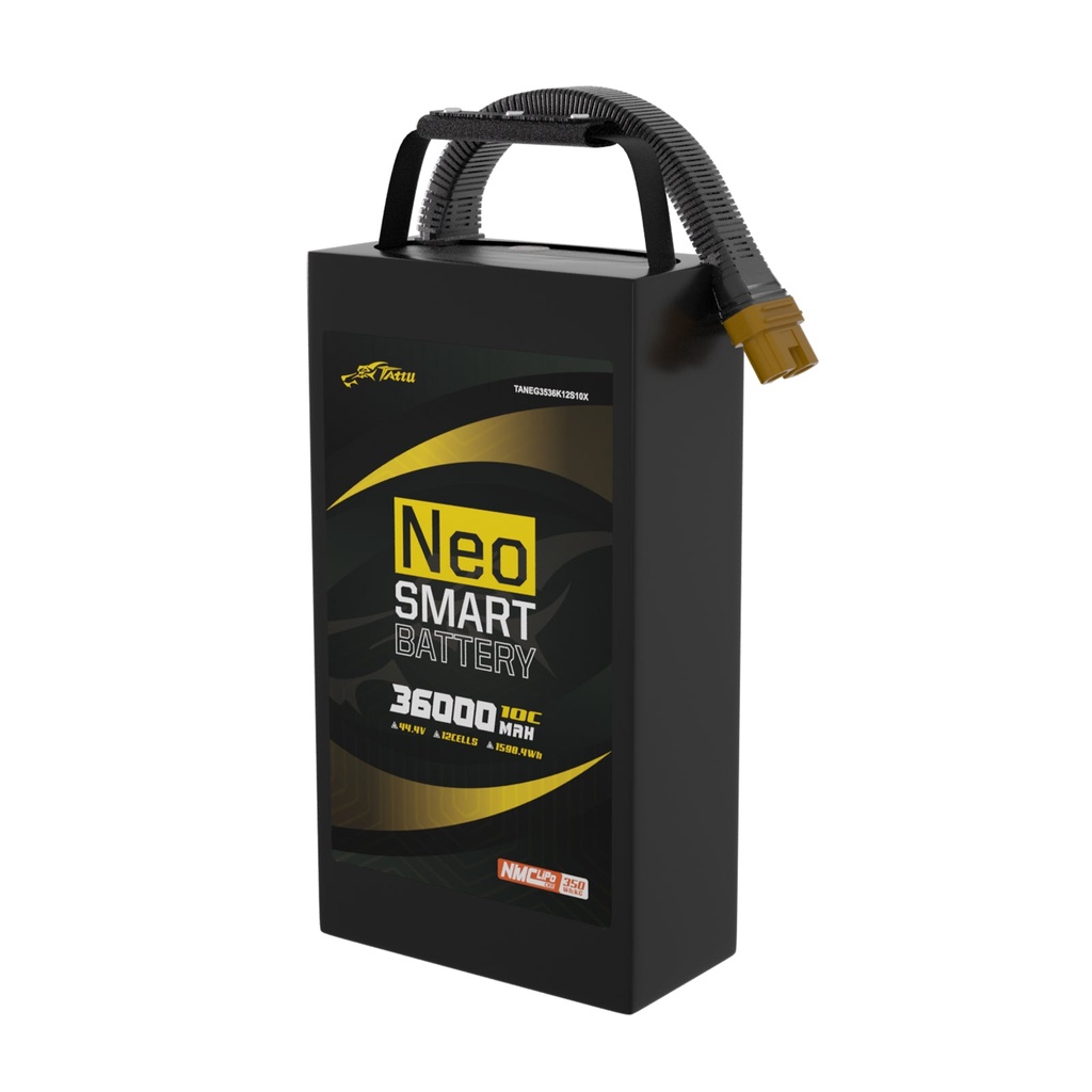 Tattu NEO 36000mAh 12S 10C 44.4V Smart Battery with AS150U-F Plug | Compact Series