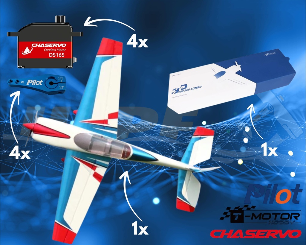 Pilot RC Extra NG 60" (Scheme 01) SET mit Antrieb und Servos