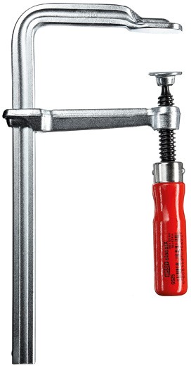 BESSEY Ganzstahl-Schraubzwinge classiX GS20 mit Holzgriff Spannweite 200 mm/Ausladung 100 mm