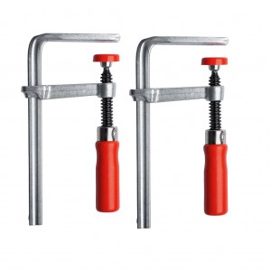 BESSEY Ganzstahl-Tischzwinge GTR12SET (2 x GTR12) zum Fixieren von Führungsschienen Spannweite 120 mm/Ausladung 60 mm