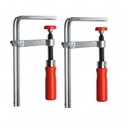 BESSEY Ganzstahl-Tischzwinge GTR12SET (2 x GTR12) zum Fixieren von Führungsschienen Spannweite 120 mm/Ausladung 60 mm