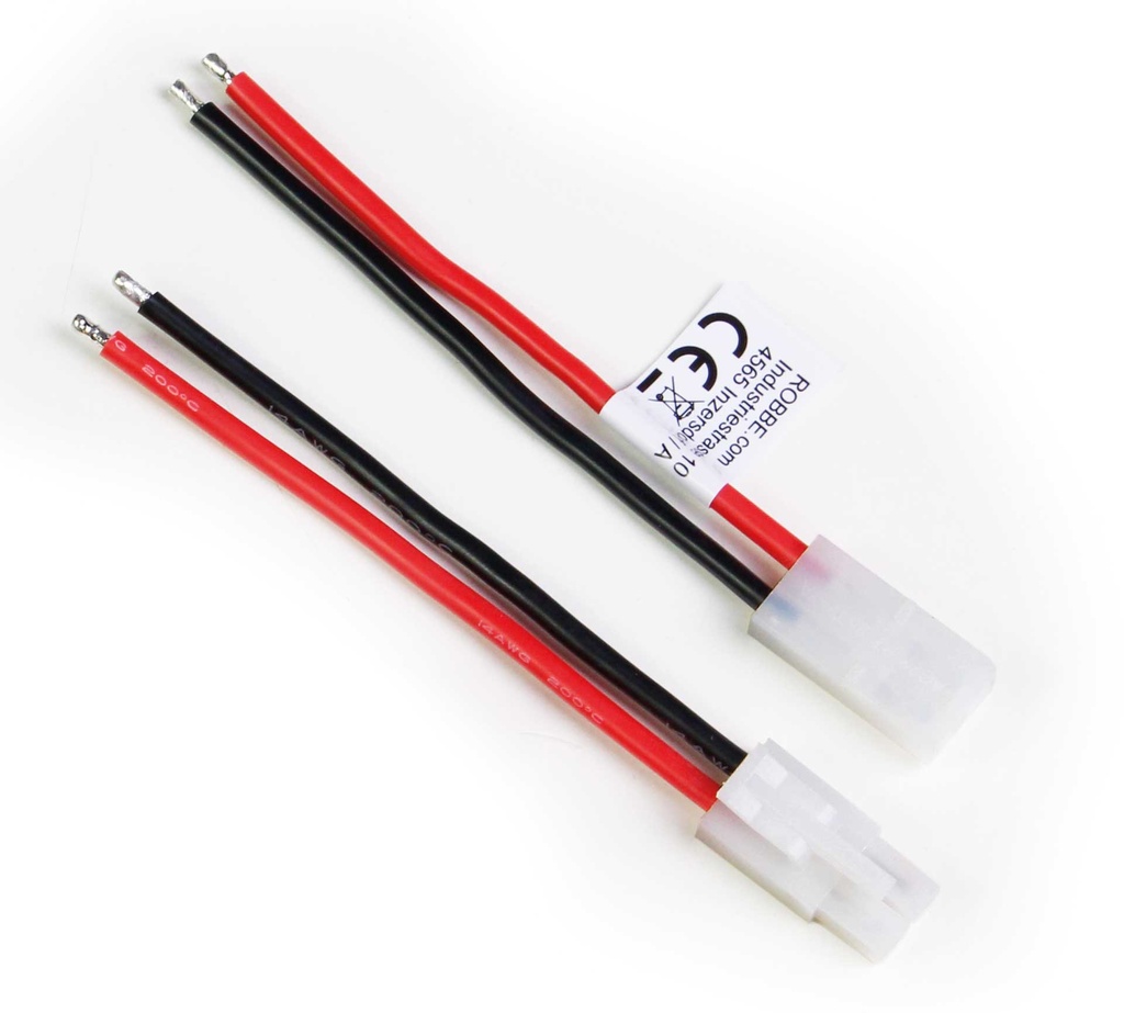 Robbe Modellsport Anschlusskabel Tamiya Stecker+Buchse 14AWG/2,1mm² 100mm je 1Stk.