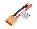 Robbe Modellsport Adapterkabel XT-90 Stecker auf 6,5mm Goldkontakt 12AWG/3,3mm² 30mm Kabellänge, Plus = Buchse