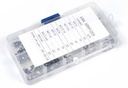Robbe Modellsport Schraubenbox Senkkopf Kreuzschlitz, Muttern, Scheiben 240Stk. M2-M3 Edelstahl