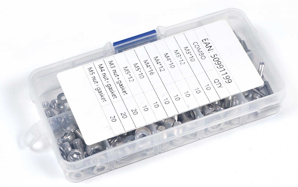 Robbe Modellsport Schraubenbox Zylinderkopf Sechskant 130Stk. M3-M5 Edelstahl