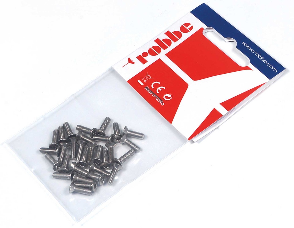 Robbe Modellsport Senkkopfschrauben TX M2,5x8mm 30Stk. Edelstahl (T8)