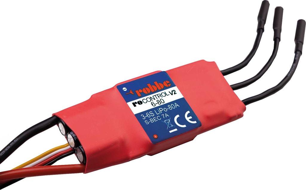Robbe Modellsport RO-CONTROL 6-80 V2 3-6S -80(100A) 5V/7A SWITCH BEC Regler
