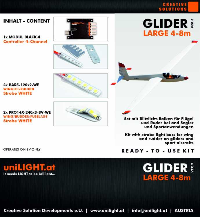 GLIDER-Large Beleuchtungset