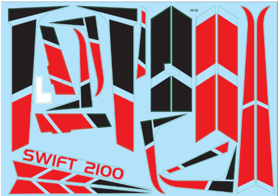 Aufkleberbogen Swift 2100