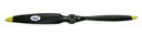 Fiala 2-Blatt 27x10 Elektro Holzpropeller - schwarz Pusher/links