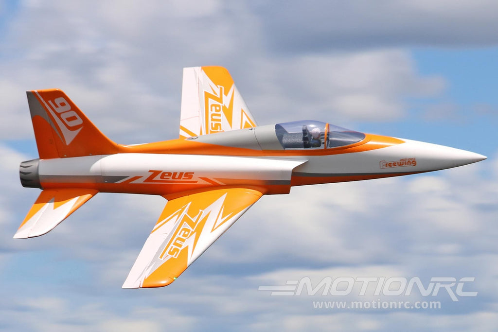 [FJ32022P] Freewing Zeus Orange 90mm 8S EDF Sport Jet - PNP