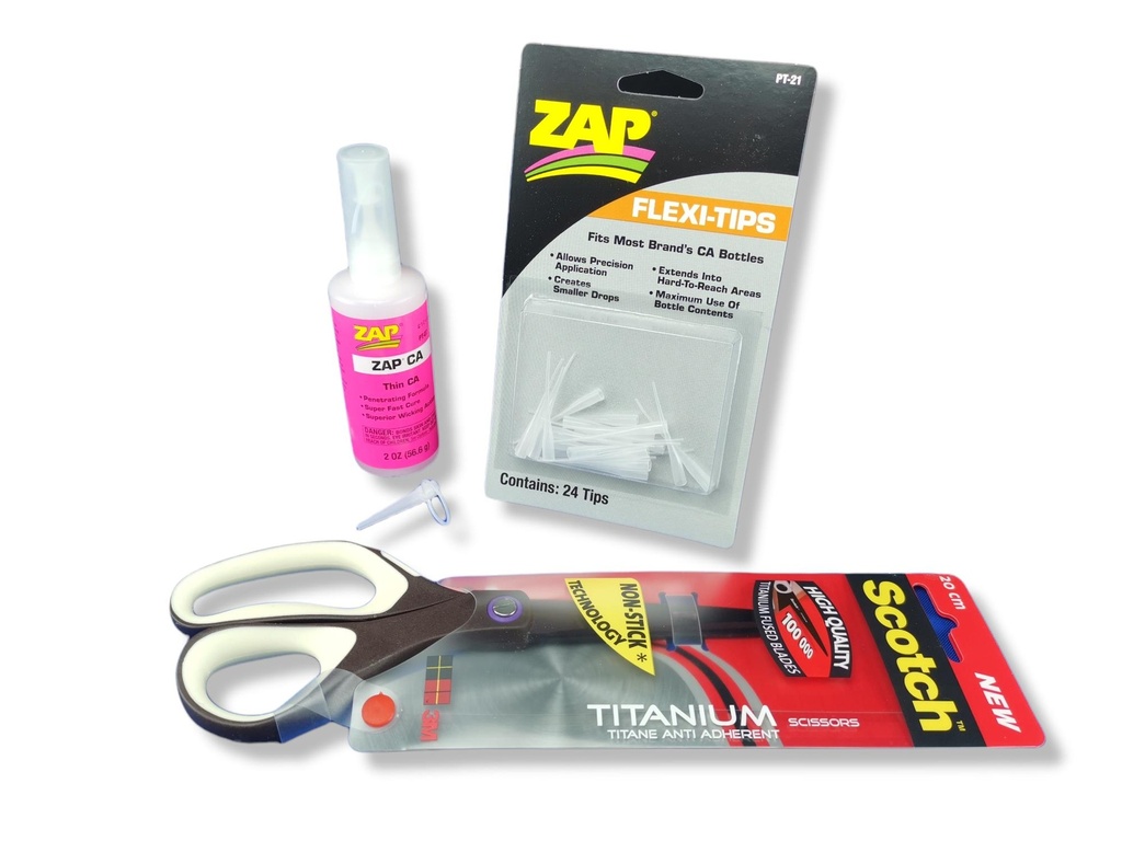 ZAP dünnflüssiger Sekundenkleber mit Flexi-Tips und Schere
